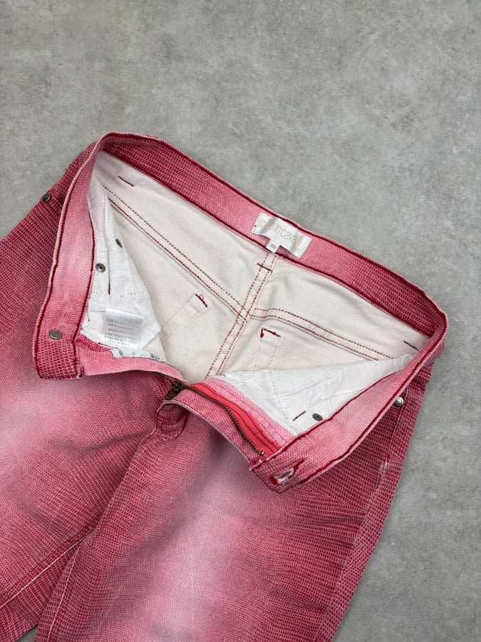2000s Just Cavalli Pink Denim Low-Waist Jeans quMKuEZ 8