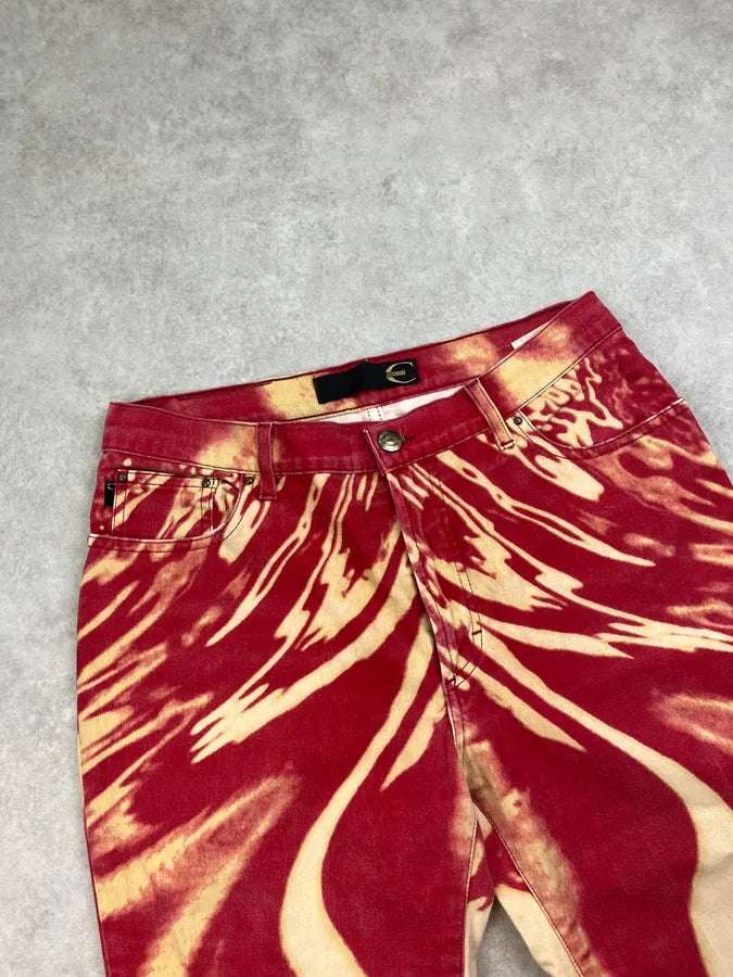 SS2002 Cavalli Red Hallucination Psycho Pants UqlAGbk 4