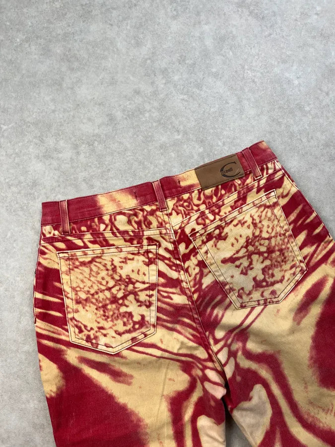 SS2002 Cavalli Red Hallucination Psycho Pants UqlAGbk 7
