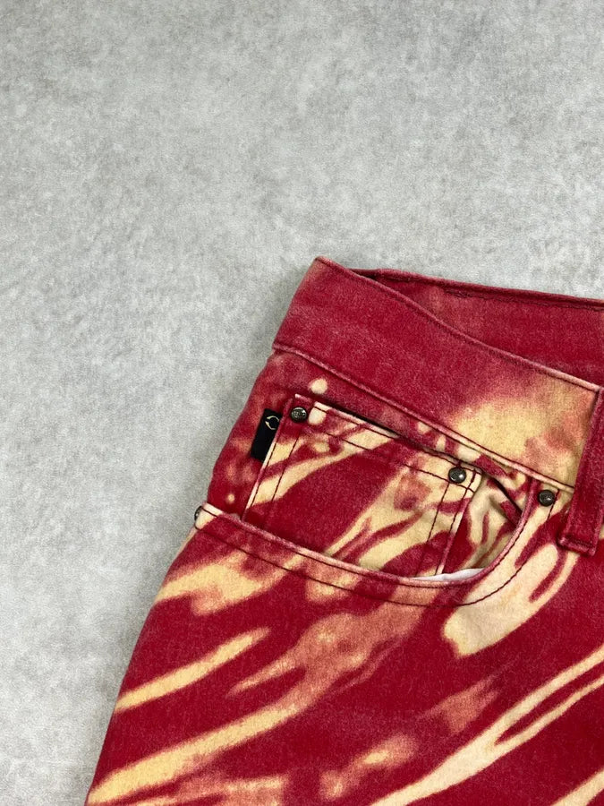 SS2002 Cavalli Red Hallucination Psycho Pants UqlAGbk 10