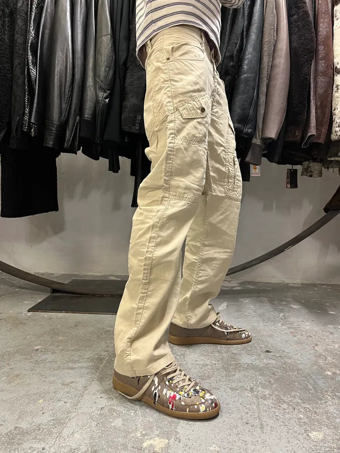 2000s Kenzo Beige Tactical Cargo Pants (M) cVOyAXU 2
