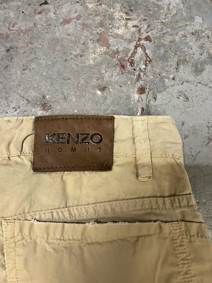 2000s Kenzo Beige Tactical Cargo Pants (M) cVOyAXU 7
