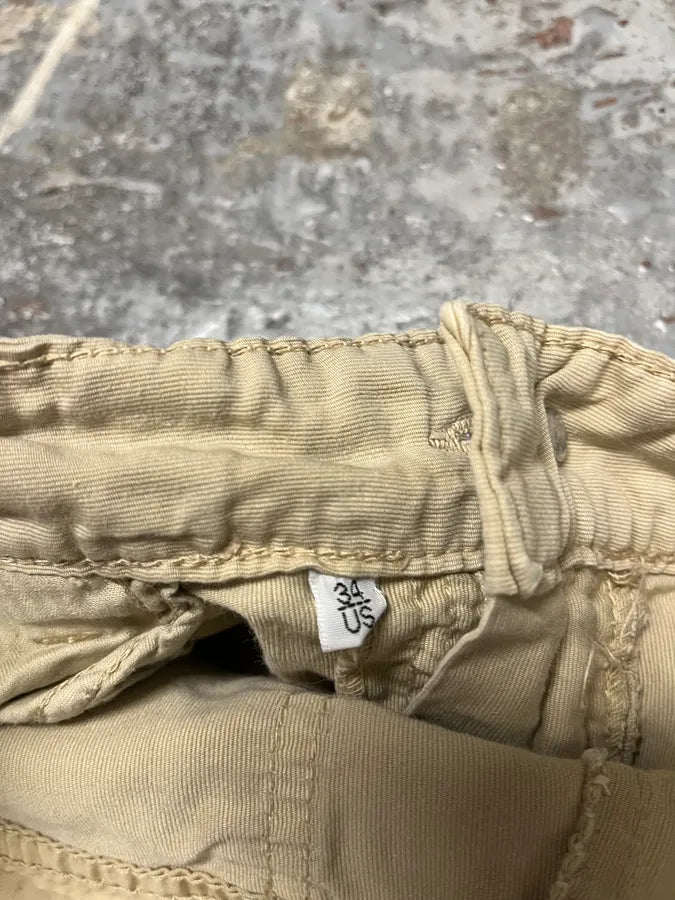 2000s Kenzo Beige Tactical Cargo Pants (M) cVOyAXU 9