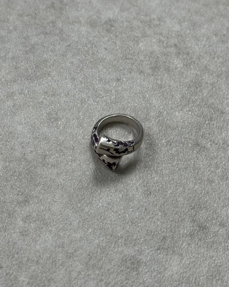 2000s Kenzo Flowers Silver Ring WbomghC 1