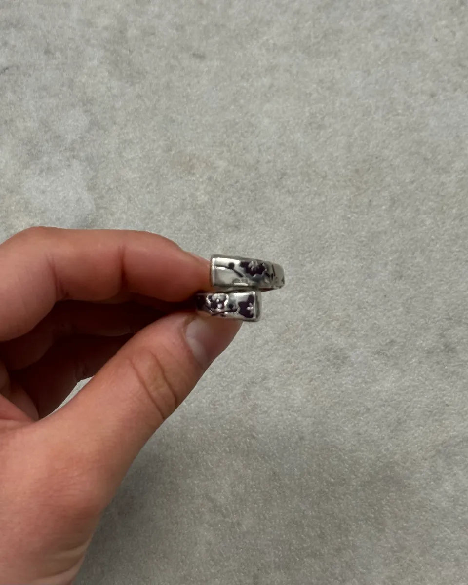 2000s Kenzo Flowers Silver Ring WbomghC 3