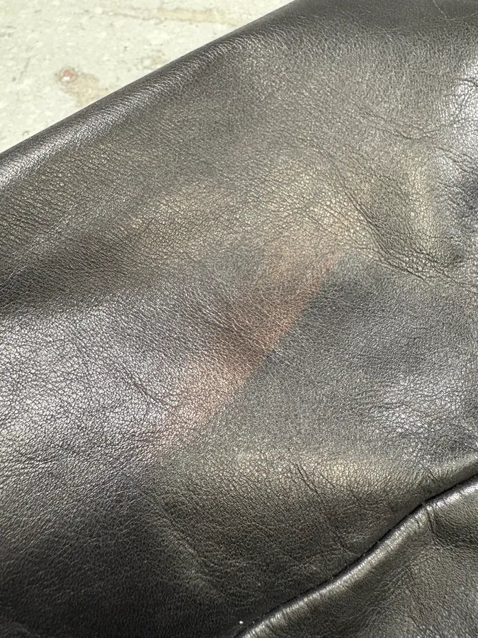 2000s Kenzo Homme Black Leather Jacket (L/XL) yGgoivZ 11