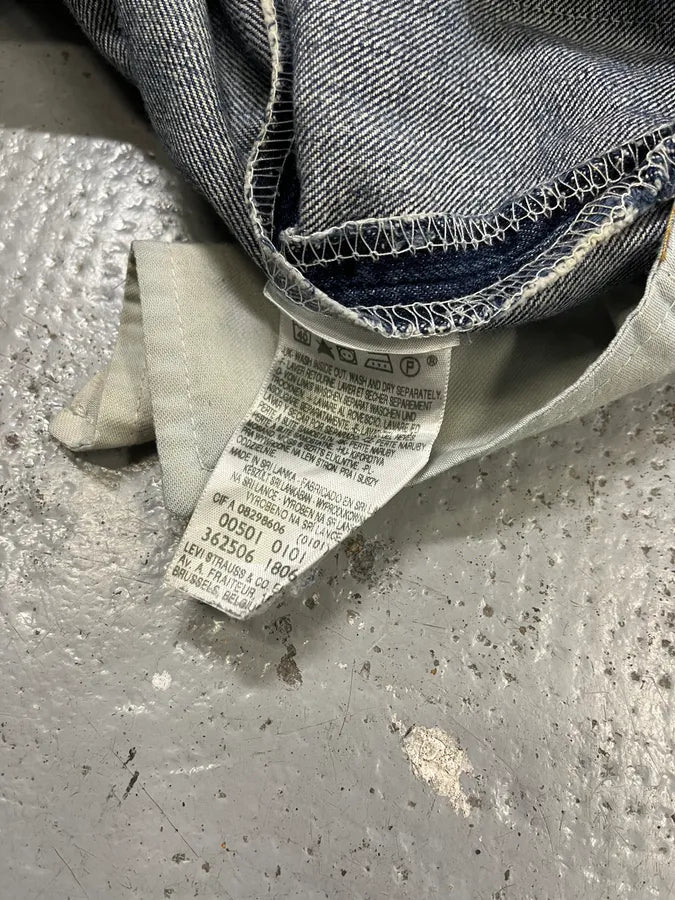 2000s Levis 501 Blue Distressed 501 Denim Jeans WjjBHbv 11