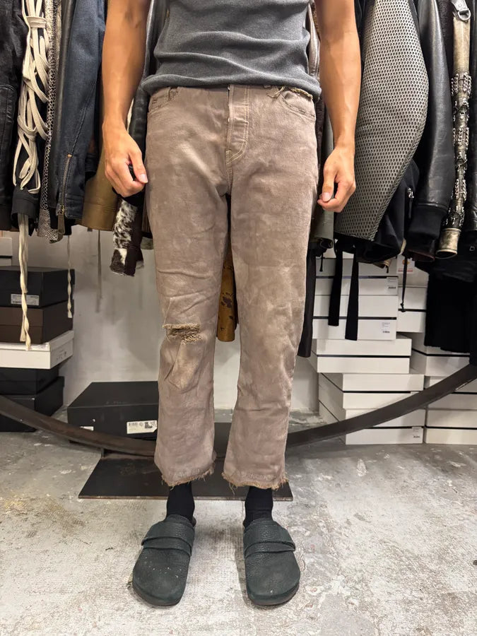 2000s Levi’s 501 Brown Distressed Pants wcKjkRB 1