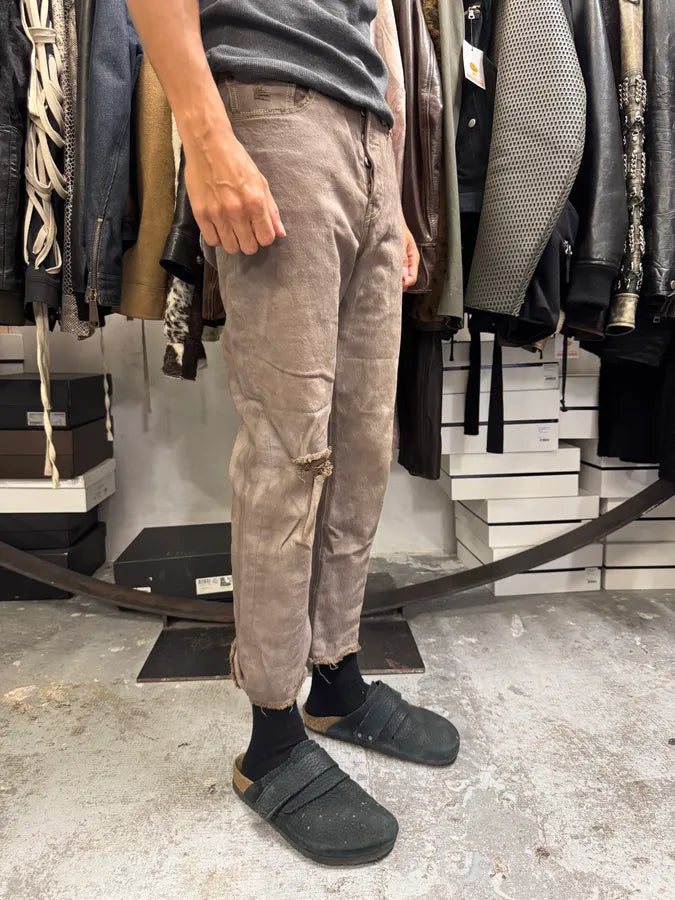 2000s Levi’s 501 Brown Distressed Pants wcKjkRB 2