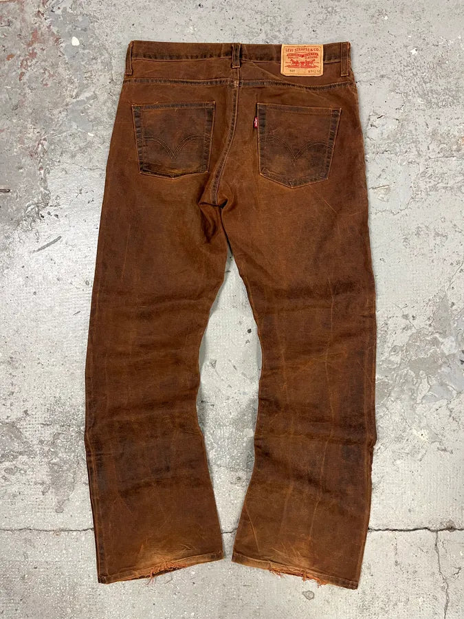 2000s Levi’s 507 Coated Faded Denim Brut Jeans (M/L) 3