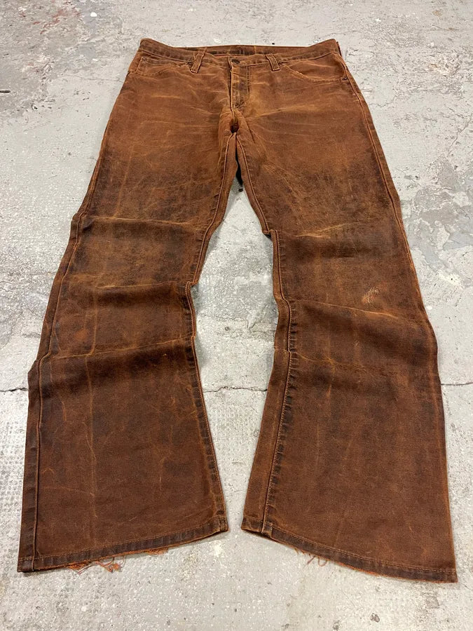 2000s Levi’s 507 Coated Faded Denim Brut Jeans (M/L) 4