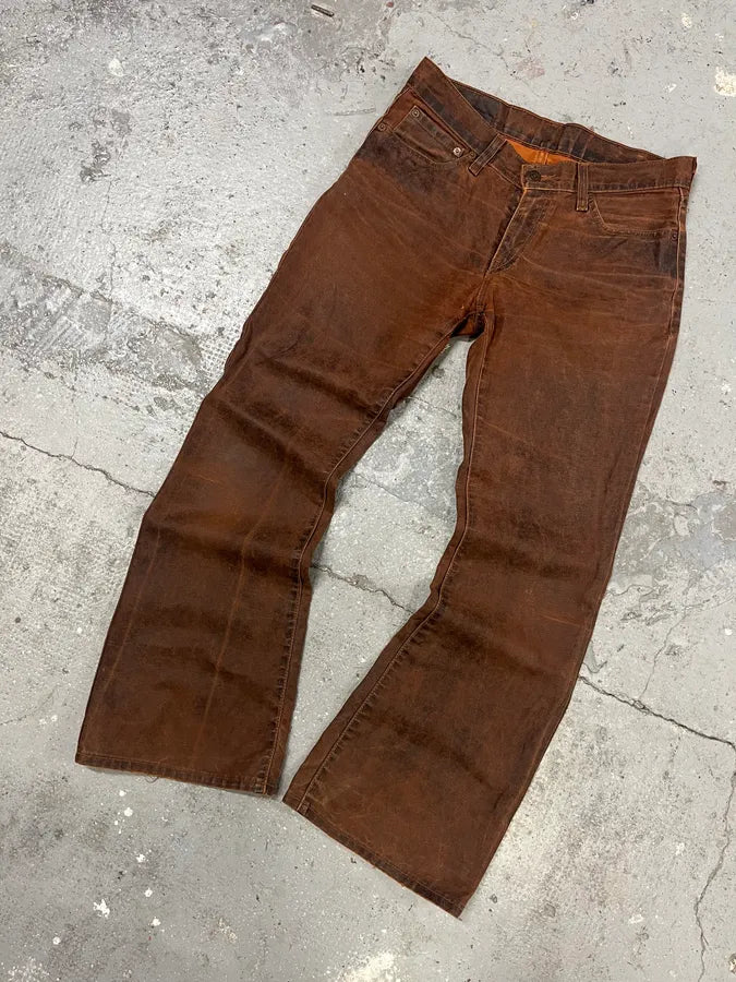 2000s Levi’s 529 Faded Orange Denim Jeans (S/M) 1