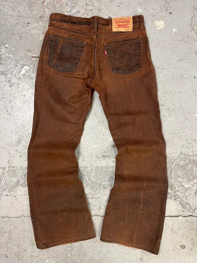 2000s Levi’s 529 Faded Orange Denim Jeans (S/M) 3