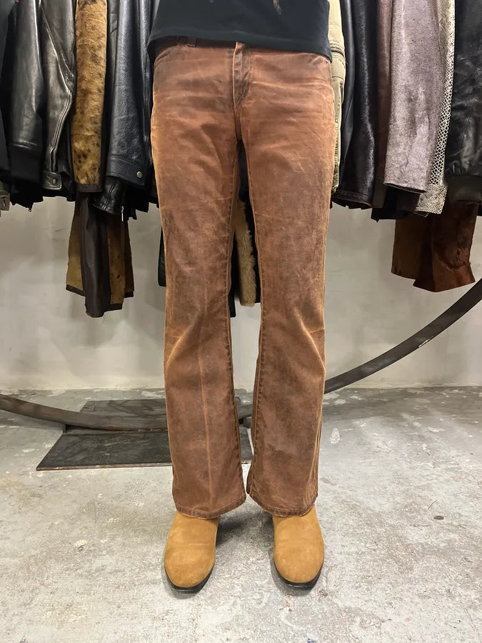 2000s Levi’s 529 Faded Orange Denim Jeans (S/M) 5