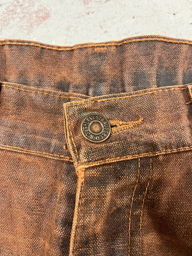 2000s Levi’s 529 Faded Orange Denim Jeans (S/M) 7