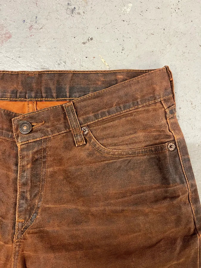 2000s Levi’s 529 Faded Orange Denim Jeans (S/M) 8