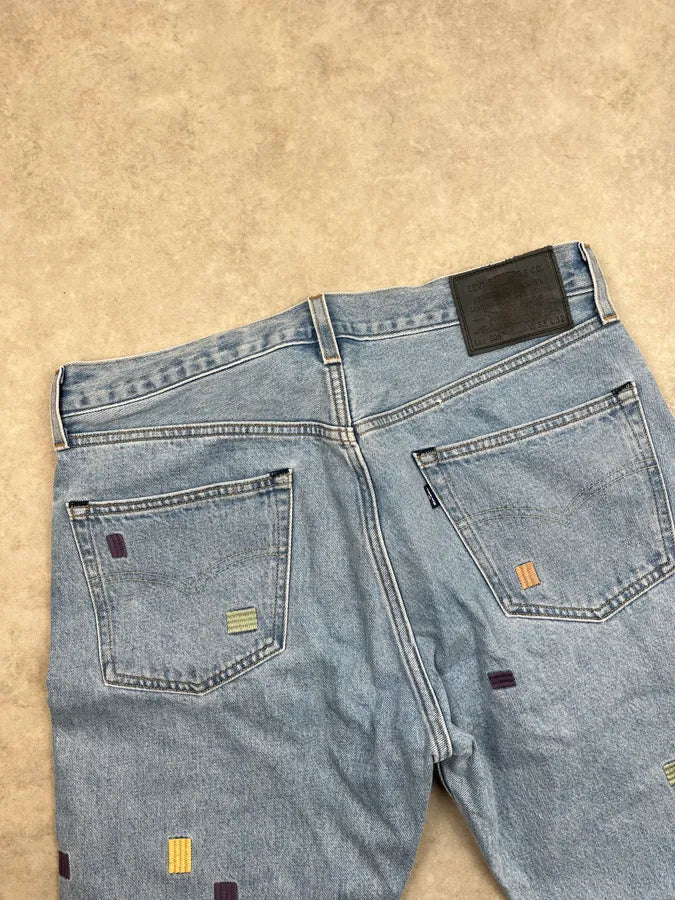 Levis Hysteric Embroidered Patch Blue Denim Jeans JyNwFyn 7
