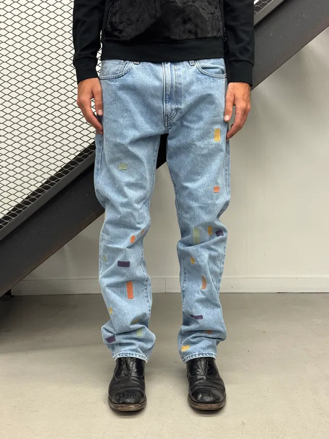 Levis Hysteric Embroidered Patch Blue Denim Jeans JyNwFyn 0