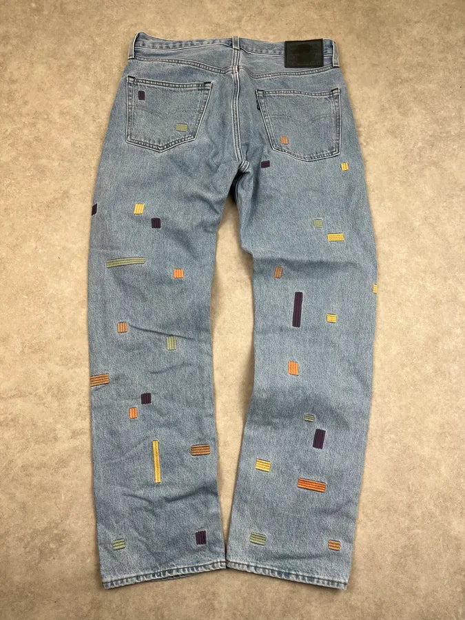Levis Hysteric Embroidered Patch Blue Denim Jeans JyNwFyn 6