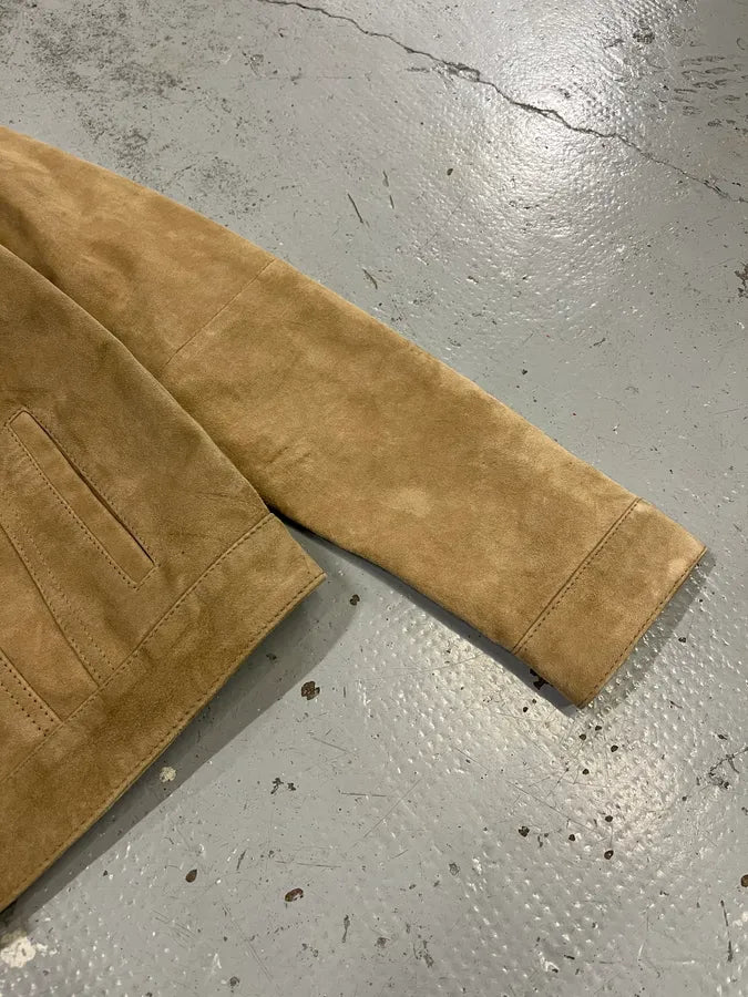 2000s Levi’s Camel Suede Leather Trucker Jacket dCnfblm 5