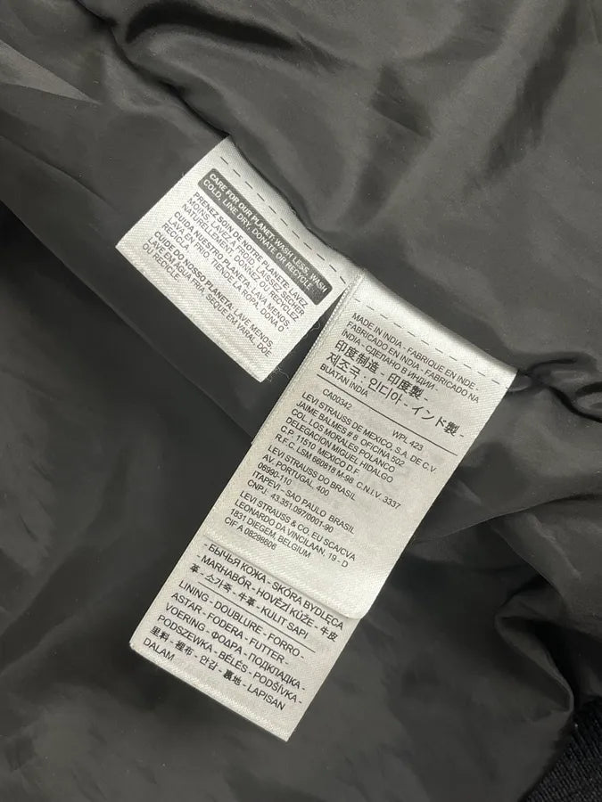 2000s Levi’s Leather & Wool Teddy Black Bomber Jacket bjRxxxC 7