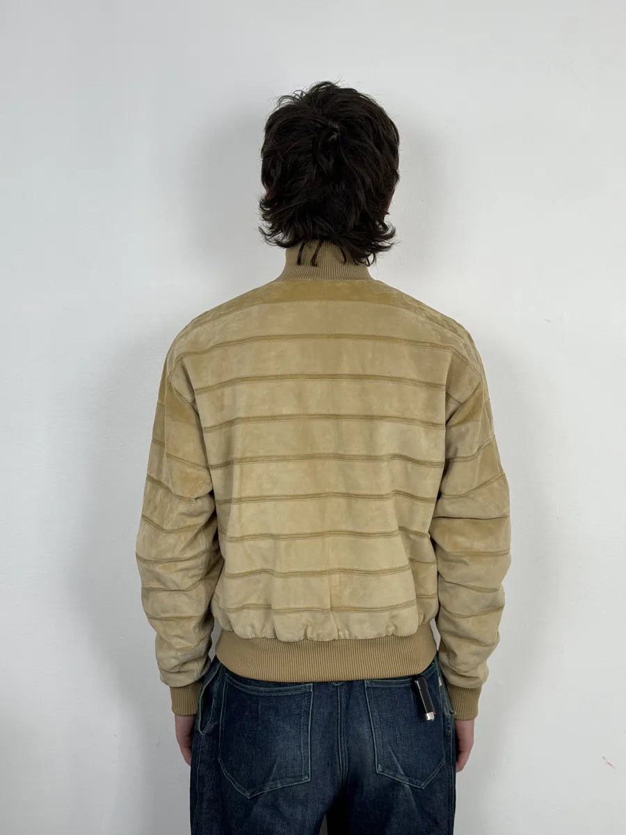 2000s Loewe Beige Premium Leather Jacket quUmMlR 3