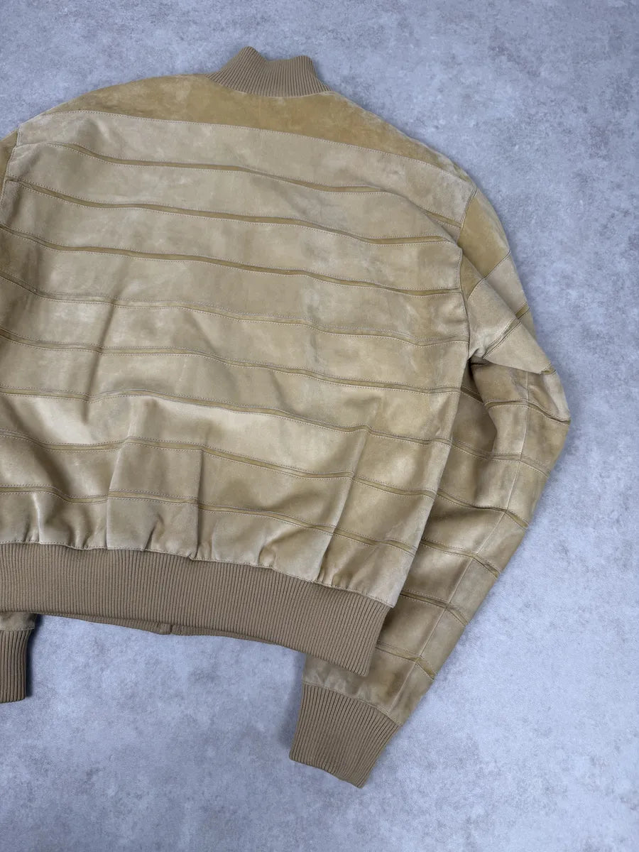 2000s Loewe Beige Premium Leather Jacket quUmMlR 4