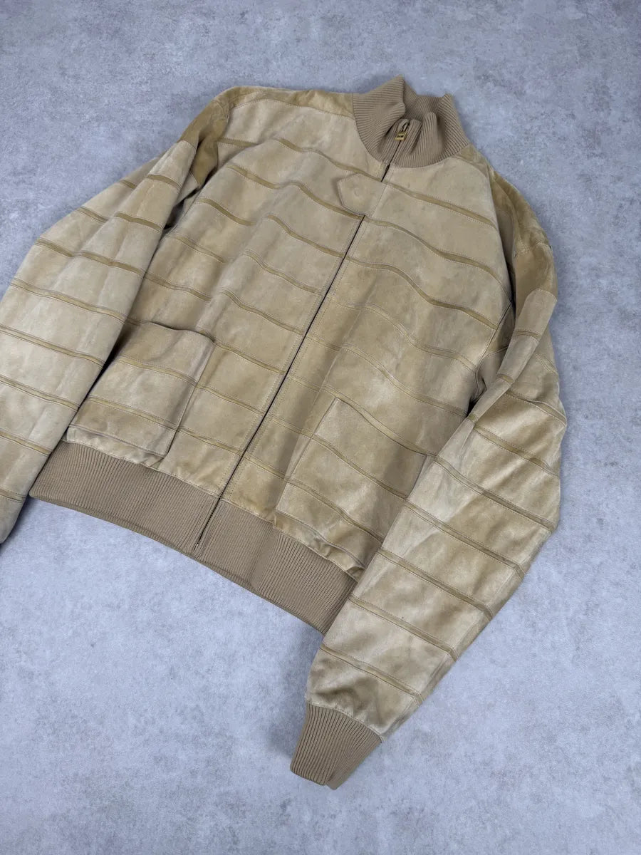 2000s Loewe Beige Premium Leather Jacket quUmMlR 5