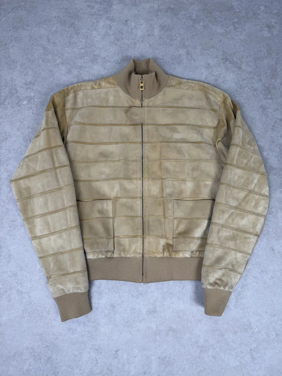 2000s Loewe Beige Premium Leather Jacket quUmMlR 6