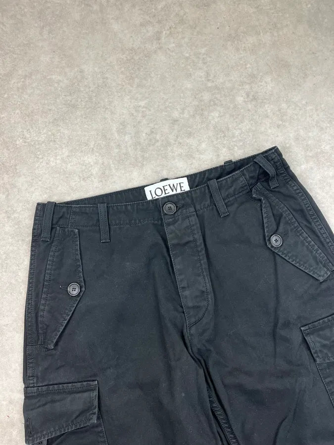 Loewe Black Cargo Multi Pocket Pants NqNsVNc 4
