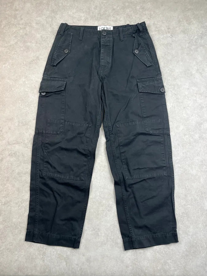 Loewe Black Cargo Multi Pocket Pants NqNsVNc 0