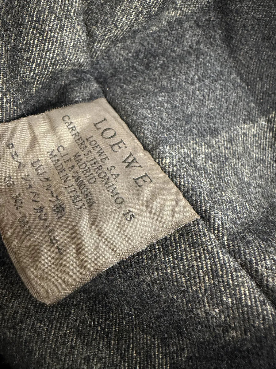 2000s Loewe Brown Eroded Grained Premium Leather Bomber Jacket NBCQoLe 10