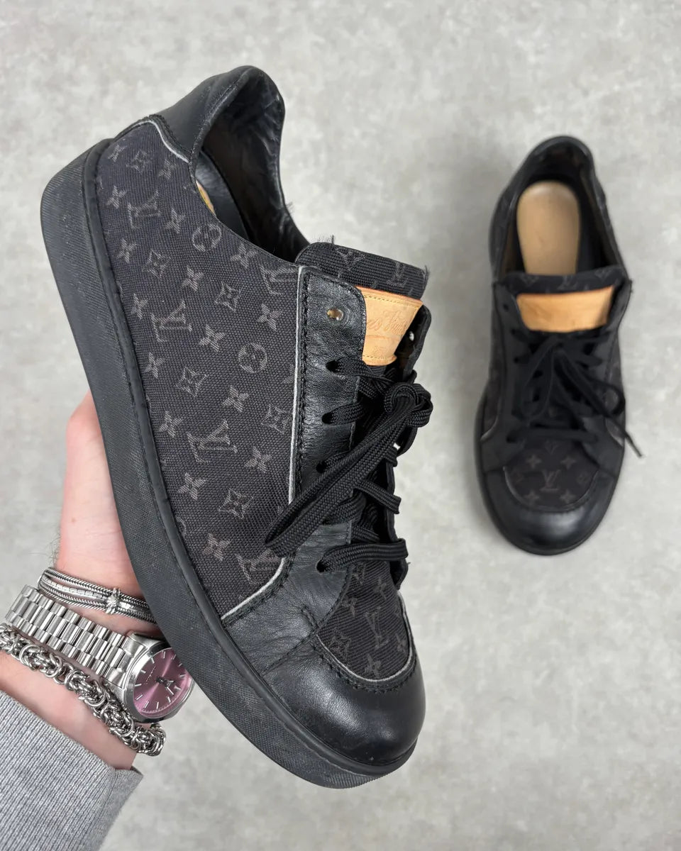 2000s Louis Vuitton Black Canvas Monogram Skateboard Shoes fdsEhyu 0