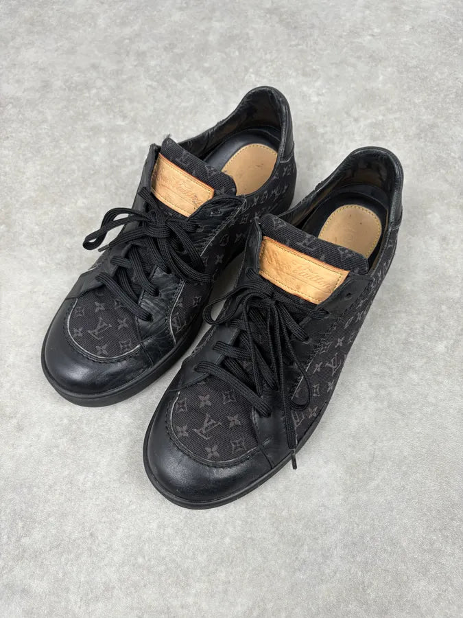 2000s Louis Vuitton Black Canvas Monogram Skateboard Shoes fdsEhyu 2