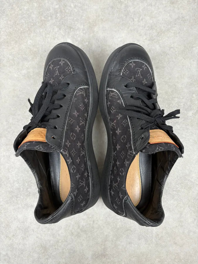2000s Louis Vuitton Black Canvas Monogram Skateboard Shoes fdsEhyu 3