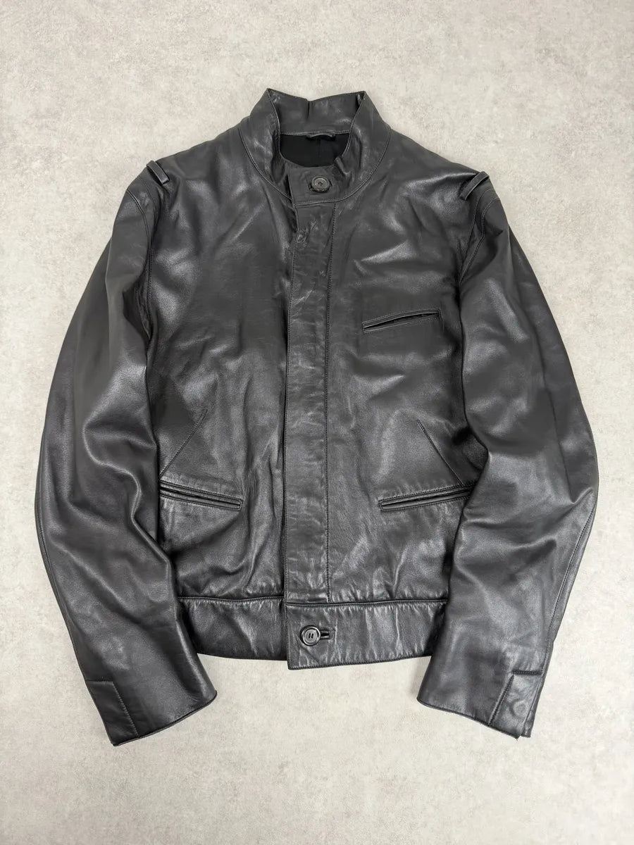 2000s Louis Vuitton Black French Classy Leather Jacket tRFKLOR 0