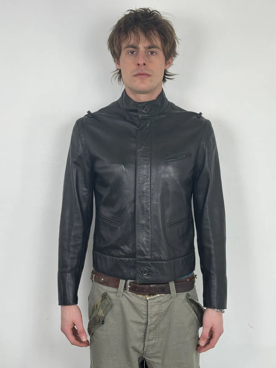 2000s Louis Vuitton Black French Classy Leather Jacket tRFKLOR 2