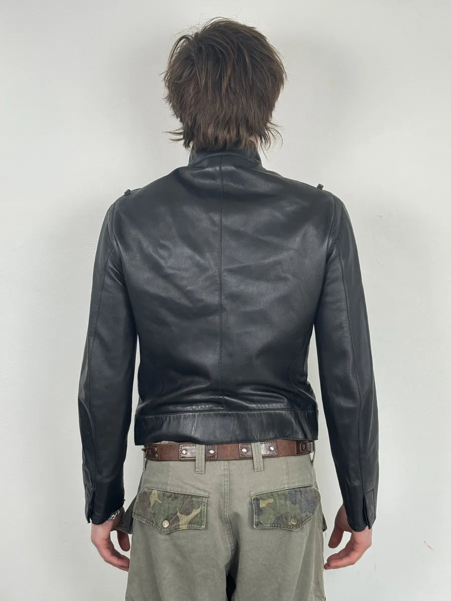 2000s Louis Vuitton Black French Classy Leather Jacket tRFKLOR 3