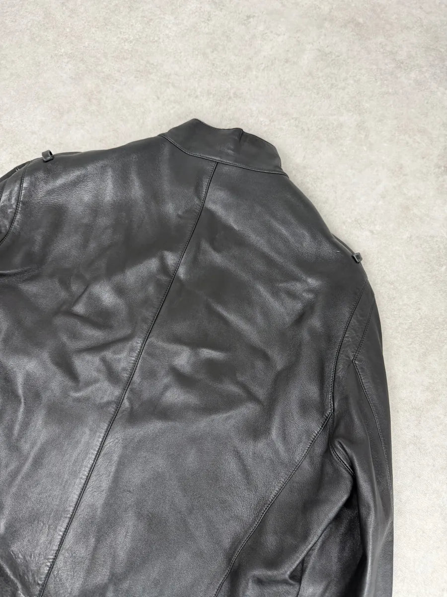 2000s Louis Vuitton Black French Classy Leather Jacket tRFKLOR 5