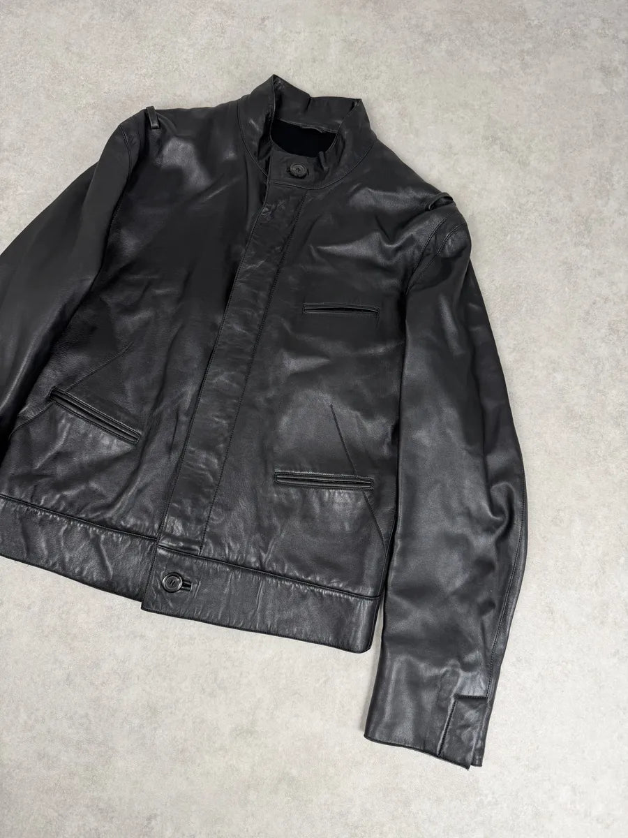 2000s Louis Vuitton Black French Classy Leather Jacket tRFKLOR 6