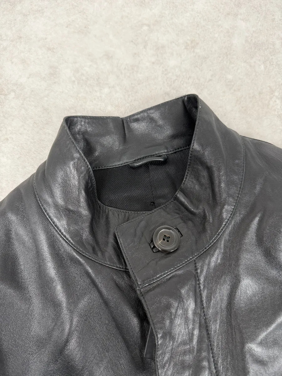2000s Louis Vuitton Black French Classy Leather Jacket tRFKLOR 7