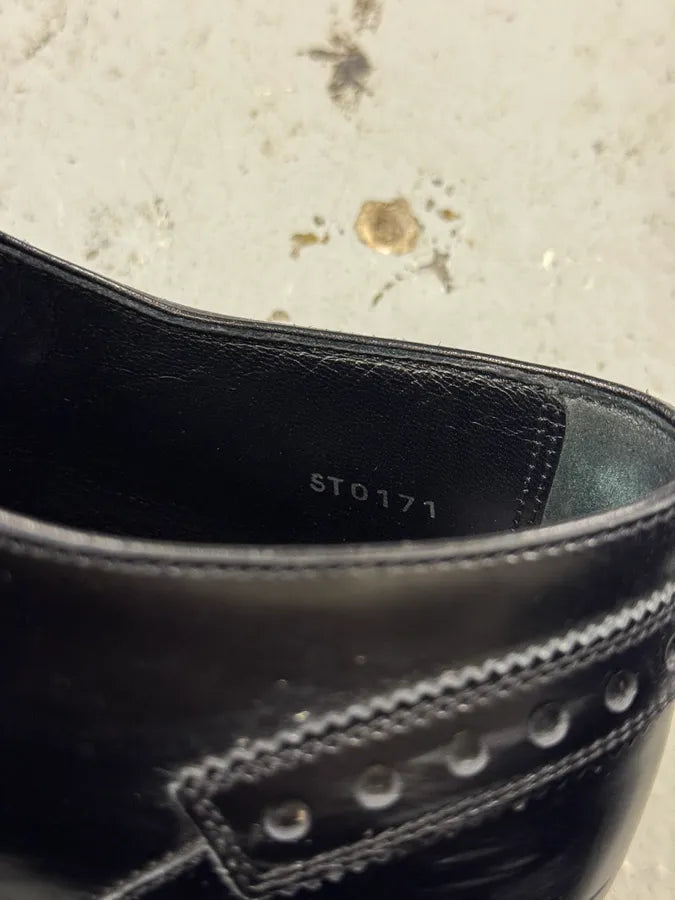 2000s Louis Vuitton Black Leather Loafers Straps Shoes HfAMTrK 8