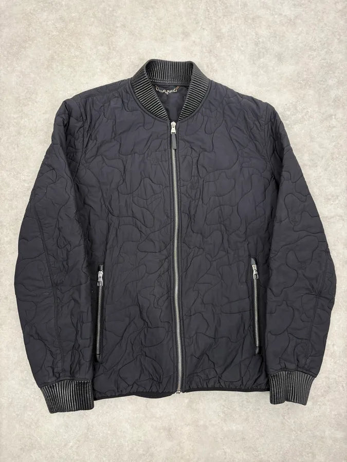 Louis Vuitton Black Quilted Nylon Bomber Jacket dkdRCGa 0
