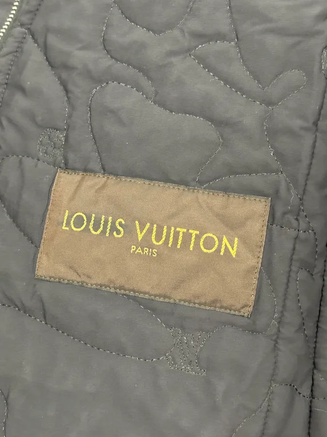 Louis Vuitton Black Quilted Nylon Bomber Jacket dkdRCGa 9