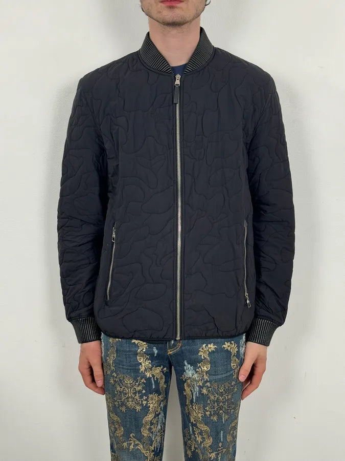 Louis Vuitton Black Quilted Nylon Bomber Jacket dkdRCGa 1