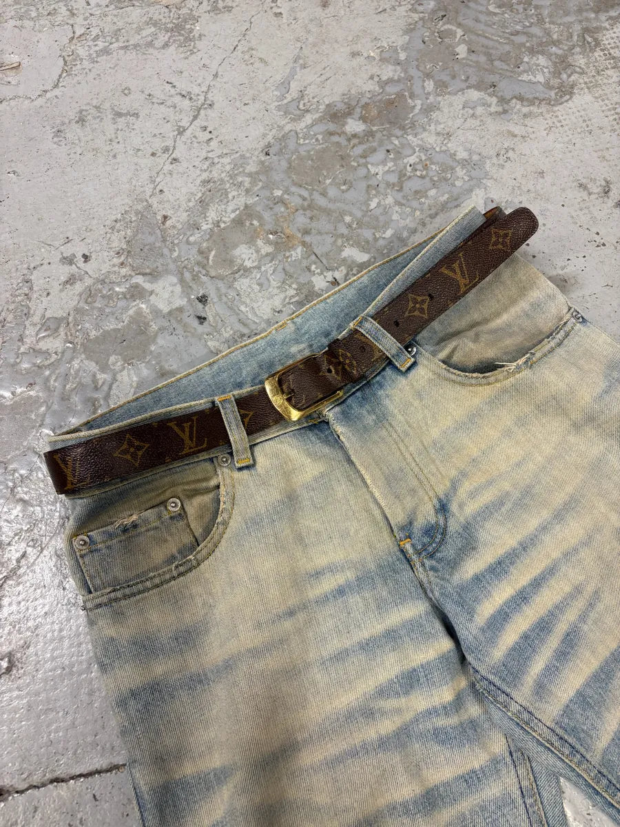 2000s Louis Vuitton Brown Leather Belt tHCHMjq 0