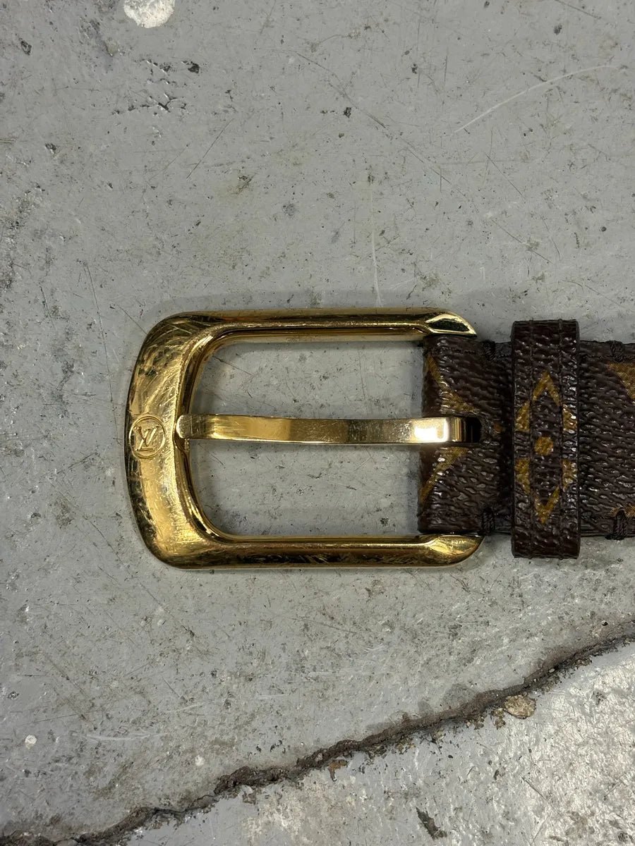 2000s Louis Vuitton Brown Leather Belt tHCHMjq 8