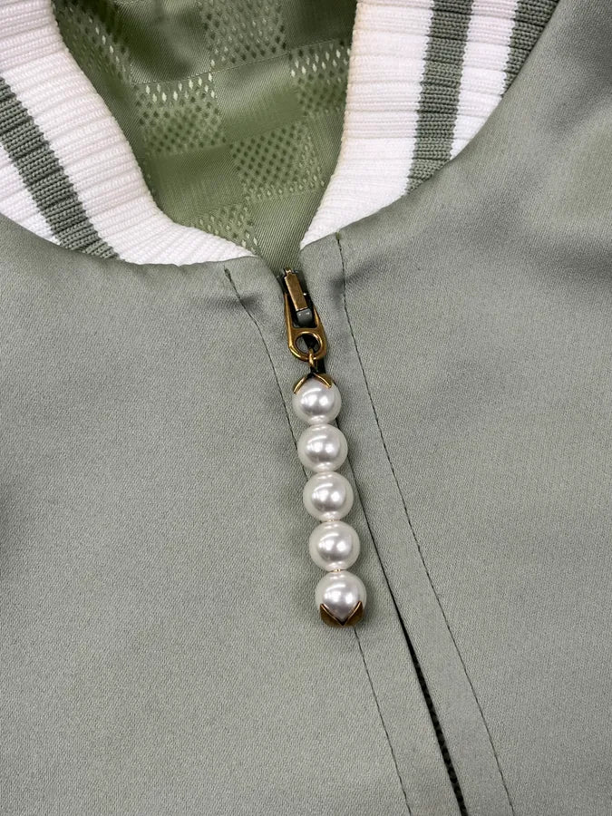 SS2024 Louis Vuitton Jade Green Dragon Light Varsity Jacket YKGmifn 14