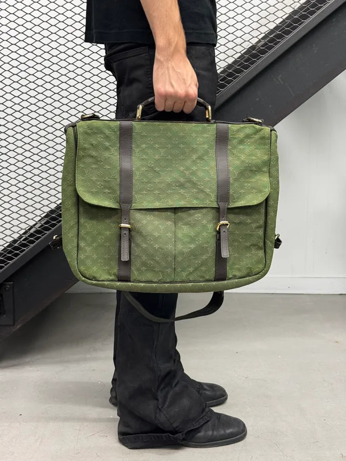 2000s Louis Vuitton Olive Green Monogram Crossbody Bag lAmLIPA 1