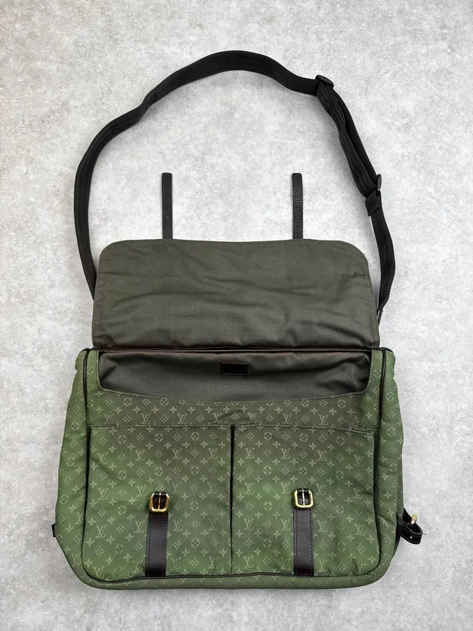 2000s Louis Vuitton Olive Green Monogram Crossbody Bag lAmLIPA 6